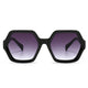 UV400 Hexagonal Woman Fashion Sunglasses Sanches Eyewear Black Frame Black Gradient Lens PK01-CLK01