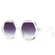 UV400 Hexagonal Woman Fashion Sunglasses Sanches Eyewear Crystal Frame Black Gradient Lens PK01-CLK04