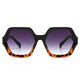 UV400 Hexagonal Woman Fashion Sunglasses Sanches Eyewear Black Brown Frame Black Gradient Lens PK01-CLK02