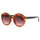 UV400 Round Woman Summer Sunglasses Sanches Eyewear Havana Tortoise Brown Frame Brown Gradient Lens