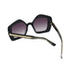 UV400 Woman Fashion  Irregular Shape Sunglasses Sanches Eyewear Black Frame Black Gradient Lens PK08-PRD01