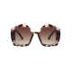 UV400 Woman Fashion  Irregular Shape Sunglasses Sanches Eyewear Brown Marble Frame Brown Gradient Lens PK08-PRD06