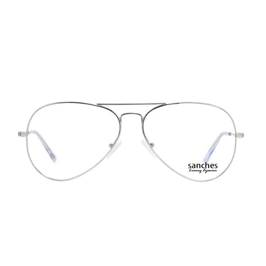 Pilot Retro Eyewear Sanches Silver Optical Metal Frame Large 59*14