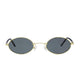 Polarized Oval Sunglasses Sanches 6005 Gold Eyewear Smoked Grey Lenses