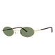 Polarized Oval Sunglasses Sanches 6005 Gold Eyewear Green Lenses