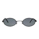 Polarized Oval Sunglasses Sanches 6005 Black Eyewear Smoked Grey Lenses