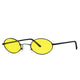 Polarized Oval Sunglasses Sanches 6005 Black Eyewear Yellow Antifar Lenses