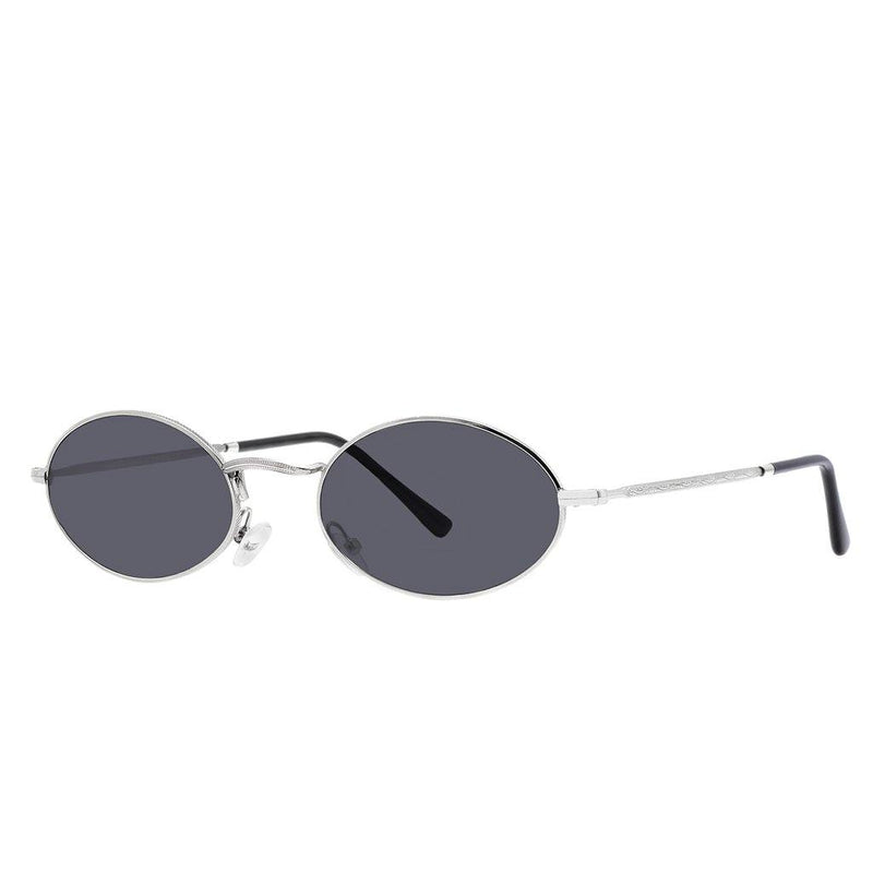 Super Vintage Polarized Oval Sunglasses Sanches Lilly Silver Eyewear Smoked GreyLenses ürününün kopyası