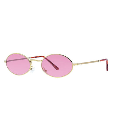 Super Vintage Polarized Oval Sunglasses Sanches Lilly Gold Eyewear Mirror Pink Lenses
