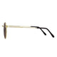 Polarized Round Sunglasses Sanches Retro Eyewear Gold Frame Brown Lenses