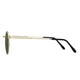 Polarized Round Sunglasses Sanches Retro Eyewear Gold Frame Green Lenses