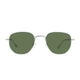 Polarized Hexagonal Sunglasses Vogs 630A Silver Eyewear Green Lenses