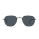 Polarized Hexagonal Sunglasses Vogs 630A Black Eyewear Smoked Grey Lenses