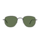 Polarized Hexagonal Sunglasses Vogs 630A Smoked Grey Eyewear Green Lenses