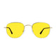 Polarized Hexagonal Sunglasses Vogs 630A Gold Eyewear Yelow Anti-far Lenses