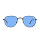 Polarized Hexagonal Sunglasses Vogs 630A Black Eyewear Blue Lenses