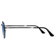 Polarized Hexagonal Sunglasses Vogs 630A Black Eyewear Blue Lenses