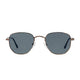Polarized Hexagonal Sunglasses Vogs 630A Mat Brown Eyewear Smoked Grey Lenses
