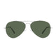 Polarized Pilot Sunglasses Vogs Raptor Silver Eyewear Green Lenses - Large Size