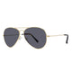 Polarized Pilot Sunglasses Vogs Raptor Gold Eyewear Smoked Grey Lenses - Medium Size