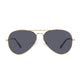 Polarized Pilot Sunglasses Vogs Raptor Gold Eyewear Smoked Grey Lenses - Large Size