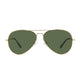Polarized Pilot Sunglasses Vogs Raptor Gold Eyewear Green Lenses - Large Size
