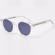 Retro Round Eyewear Summer Sunglasses Sanches Crystal Frame Dark Grey Polarized Lens