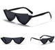 Half frame sunglasses for women retro style black leopard ladies sun glasses cat eye uv400 female 2021
