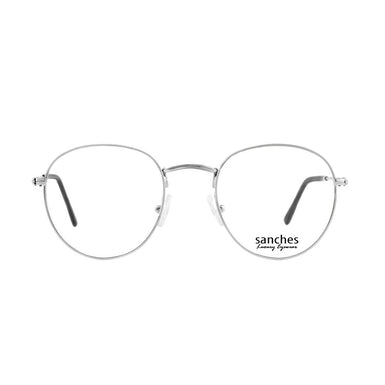 Round Retro Eyewear Sanches Silver Optical Metal Frame