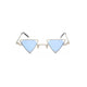 Triangle Sunglasses Sanches Eyewear Silver Frame with Blue UV400 Lens