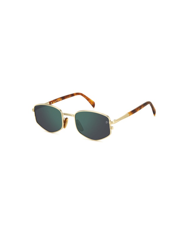 David Beckham DB 1129/S HM2 MT Erkek Güneş Gözlüğü – Gold Honey Havana Metal Çerçeve | Yeşil Aynalı Cam | UV400 Koruma