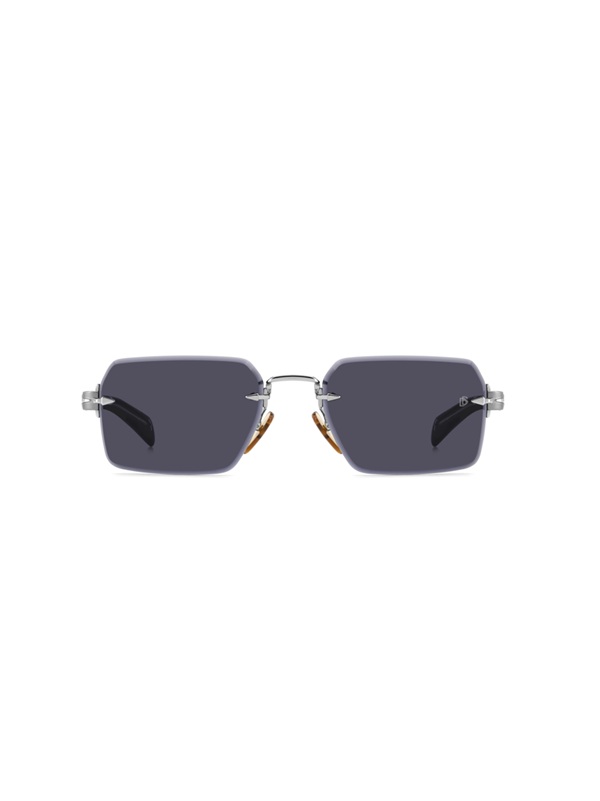 David Beckham DB 7109/S 85K IR Erkek Güneş Gözlüğü – Çerçevesiz Ruthenium Black Tasarım | Gri Cam | UV400 Koruma