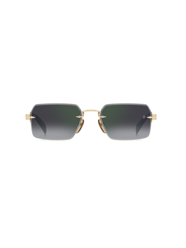 David Beckham DB 7109/S PEF NU Erkek Güneş Gözlüğü – Çerçevesiz Gold Green Tasarım | Siyah Degrade Cam | UV400 Koruma