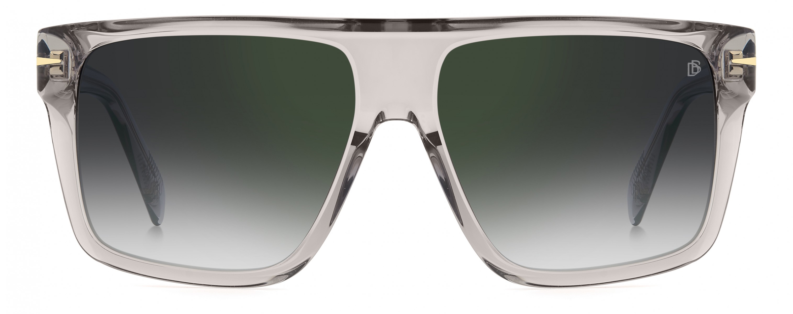 Davıd Beckham Erkek Kemik Güneş Gözlüğü Füme Çerçeve Füme Degrade Yeşil Aynalı  Cam