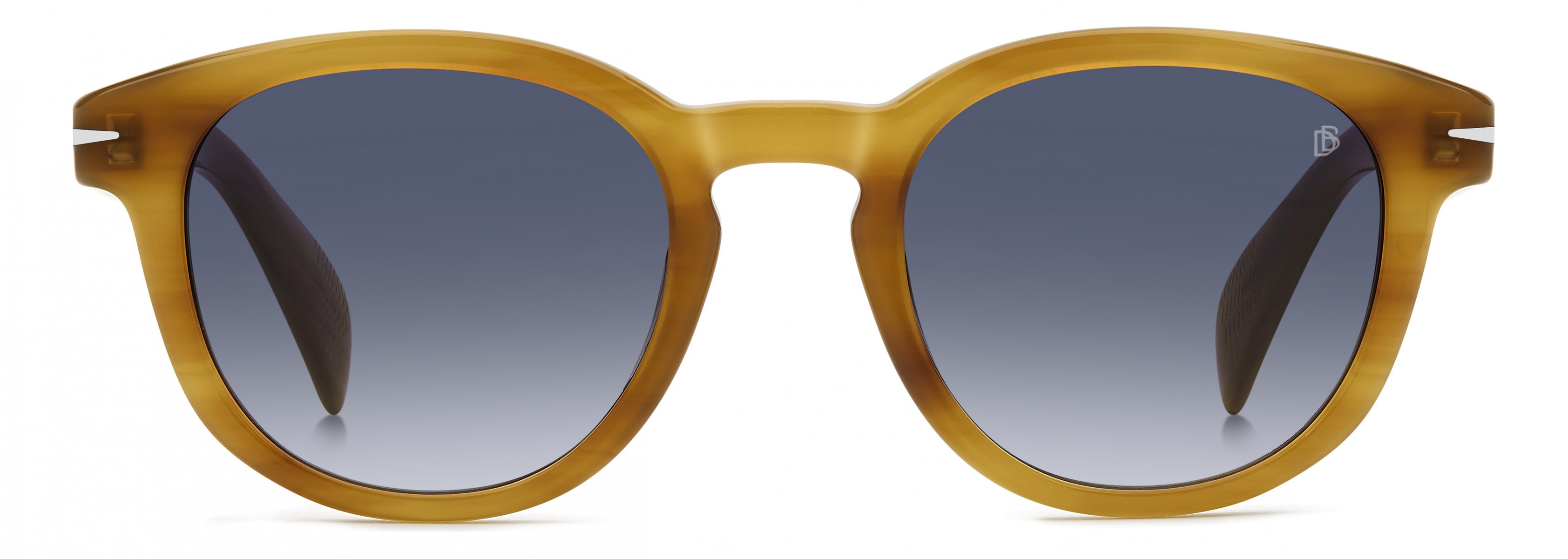 Davıd Beckham Erkek Kemik Güneş Gözlüğü Kahverengi Çerçeve Mavi Degrade Cam