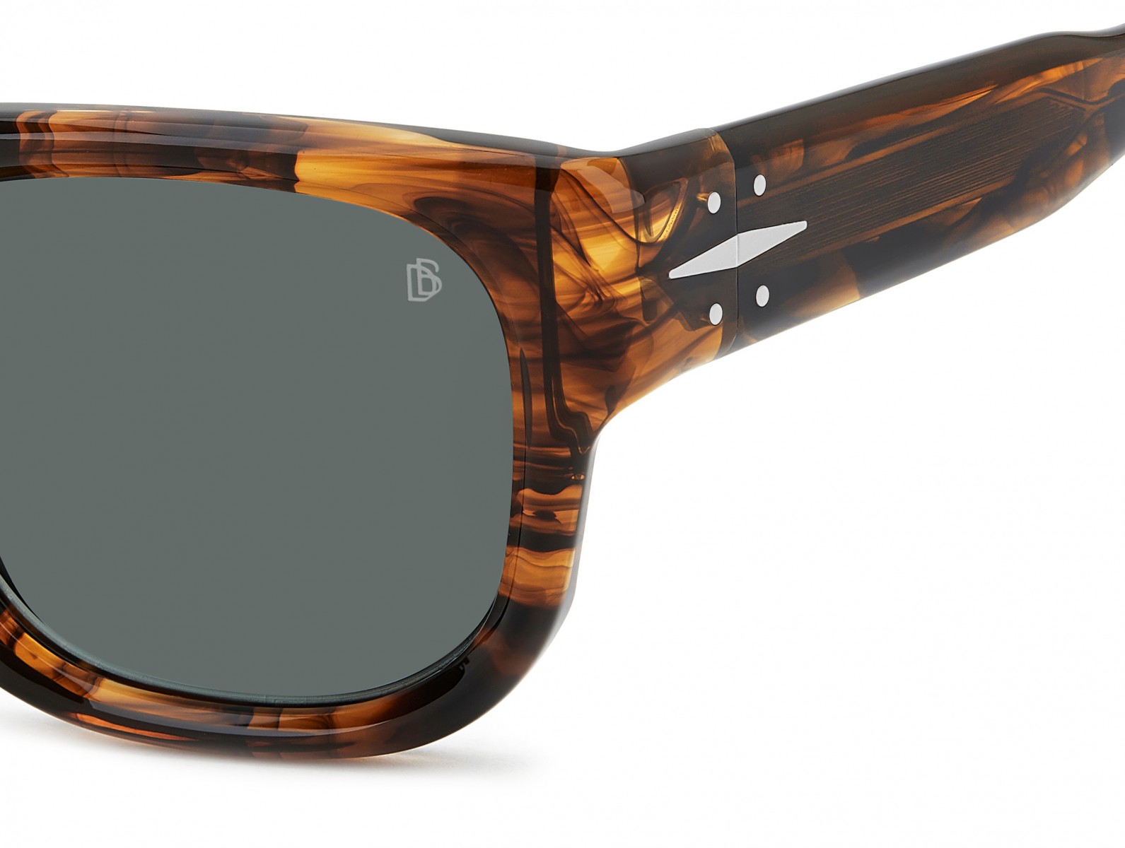 Davıd Beckham Erkek Kemik Güneş Gözlüğü Kahverengi Çerçeve Yeşil Cam