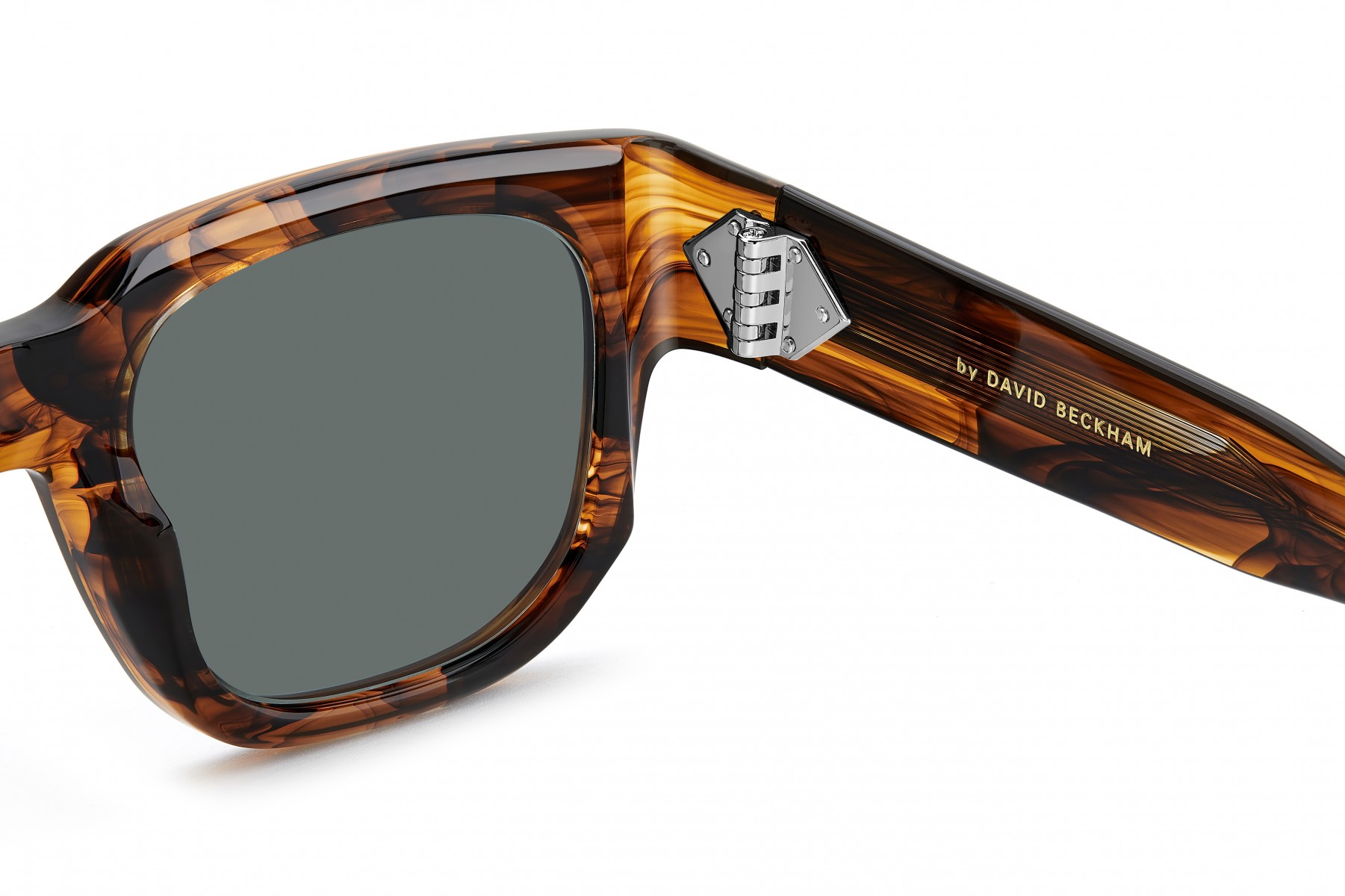 Davıd Beckham Erkek Kemik Güneş Gözlüğü Kahverengi Çerçeve Yeşil Cam