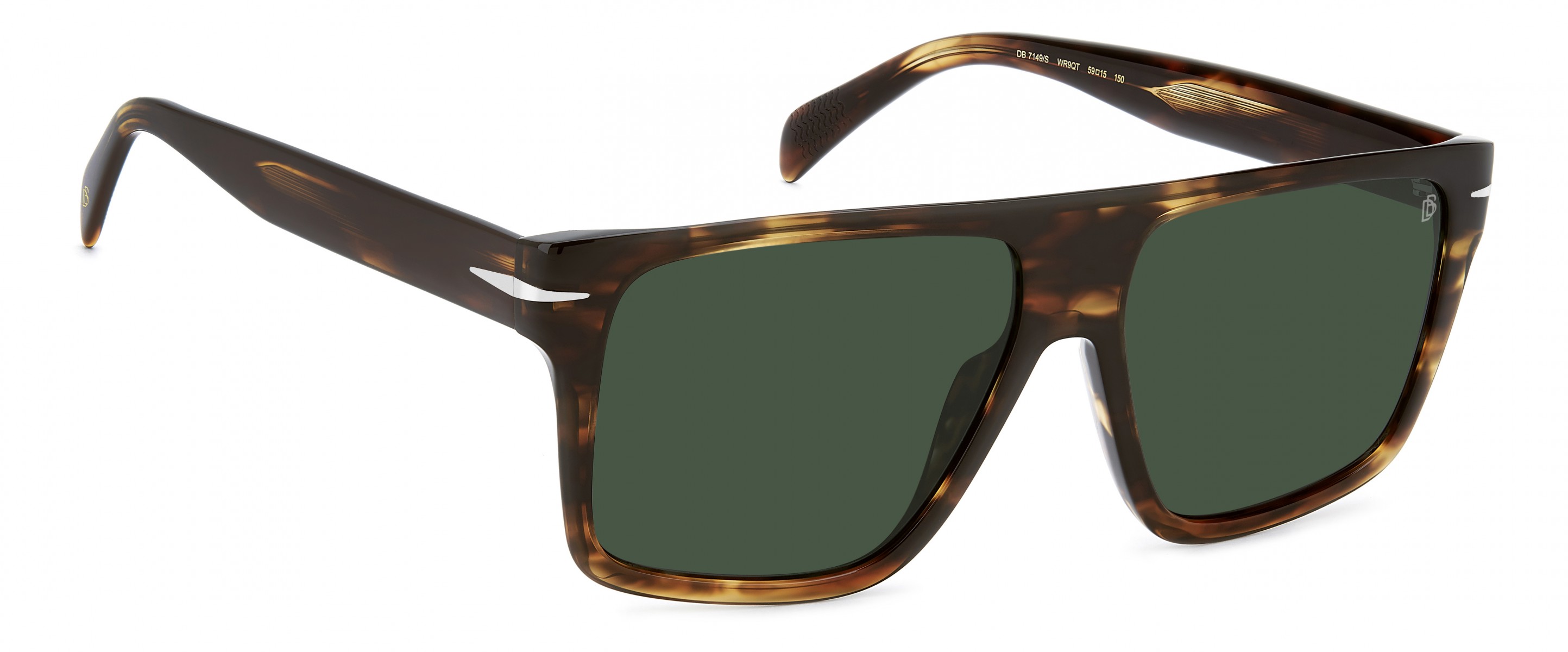 Davıd Beckham Erkek Kemik Güneş Gözlüğü Kahverengi Çerçeve Yeşil Cam