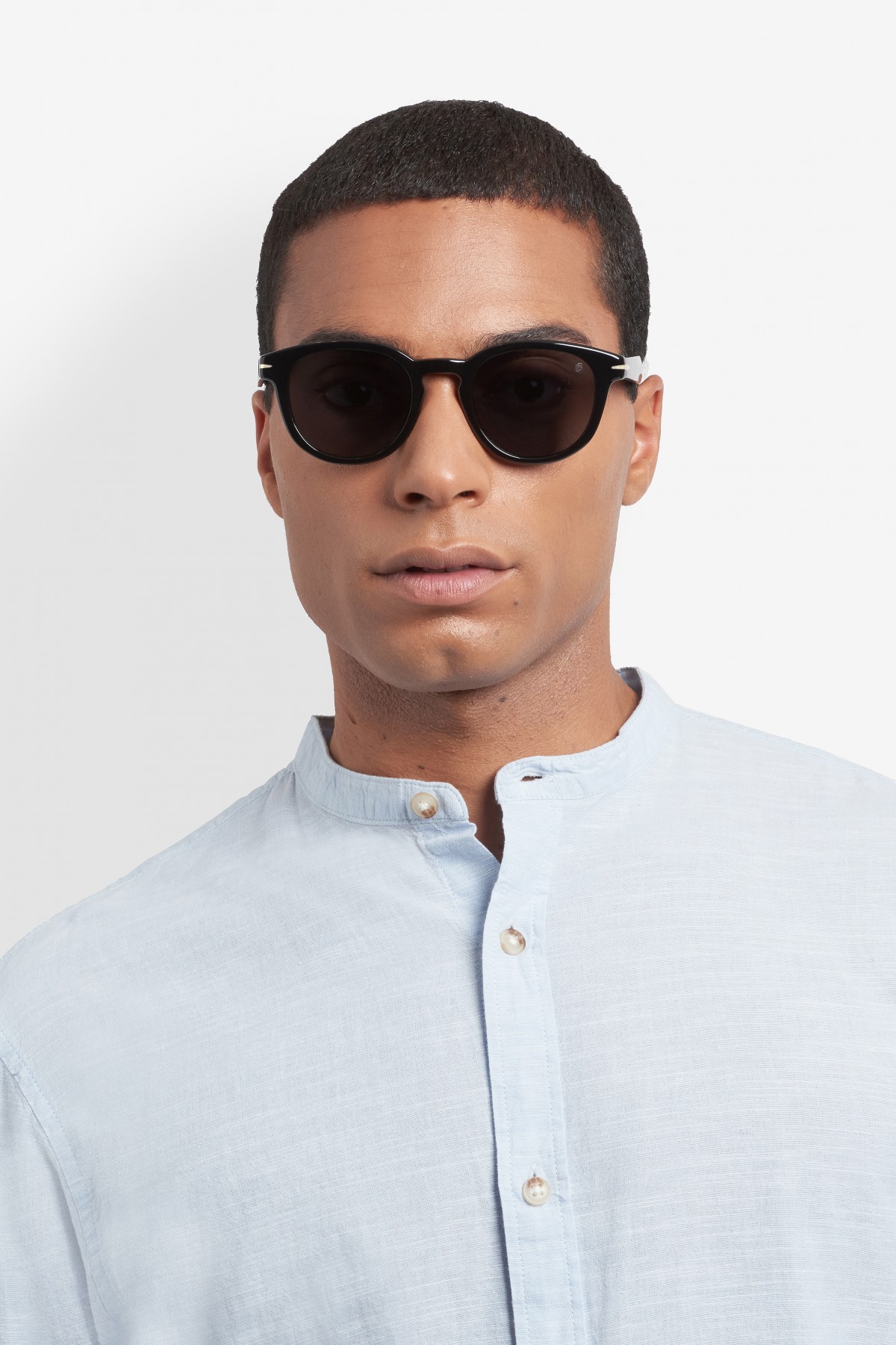 Davıd Beckham Erkek Kemik Güneş Gözlüğü Siyah Çerçeve Füme Cam