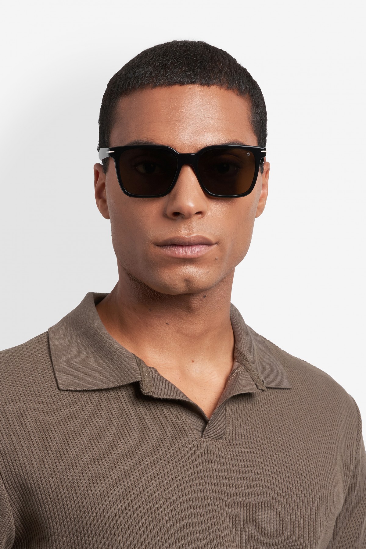 Davıd Beckham Erkek Kemik Güneş Gözlüğü Siyah Çerçeve Füme Cam