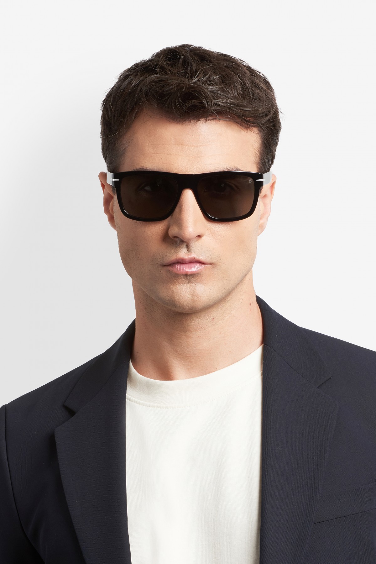 Davıd Beckham Erkek Kemik Güneş Gözlüğü Siyah Çerçeve Füme Polarize Cam