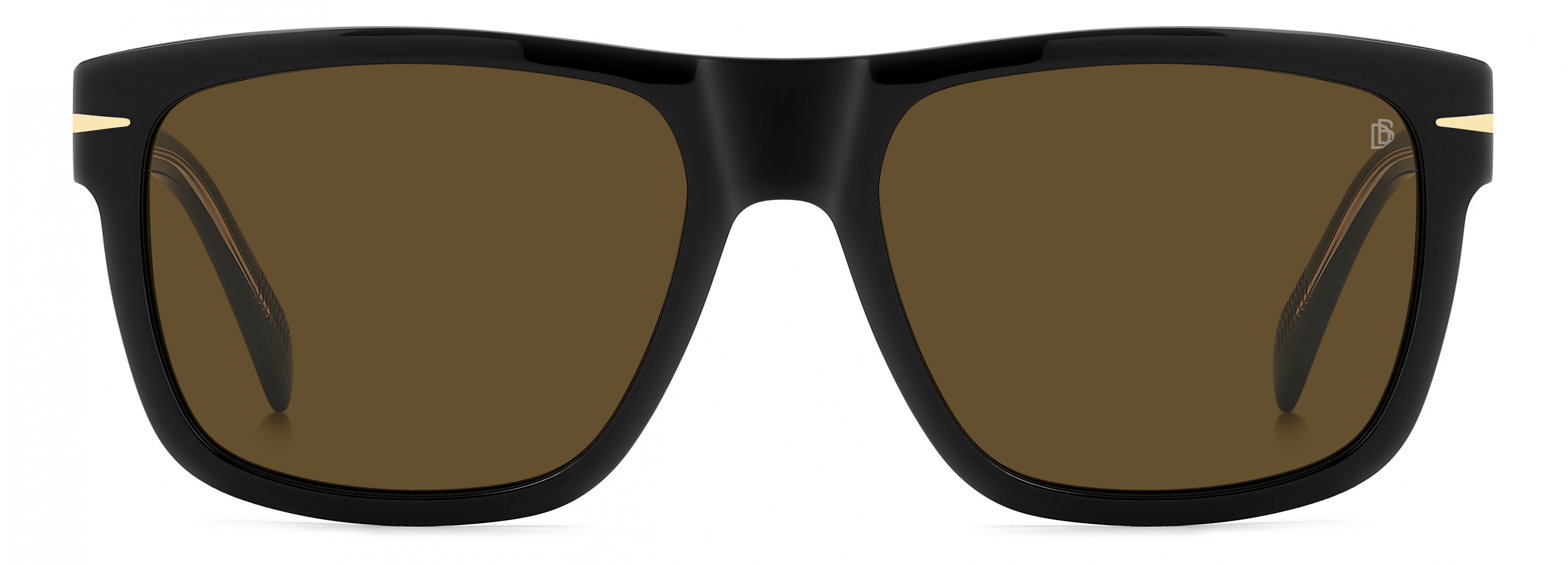 Davıd Beckham Erkek Kemik Güneş Gözlüğü Siyah Çerçeve Kahverengi Cam