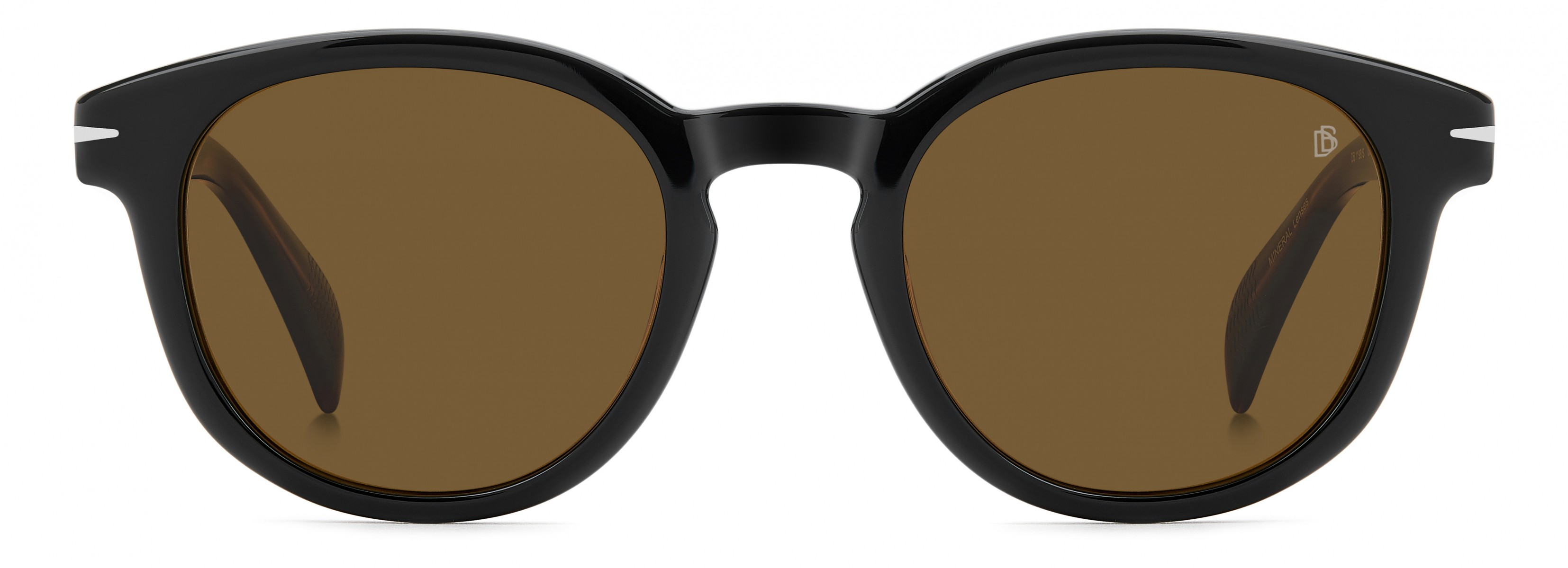 Davıd Beckham Erkek Kemik Güneş Gözlüğü Siyah Çerçeve Kahverengi Cam