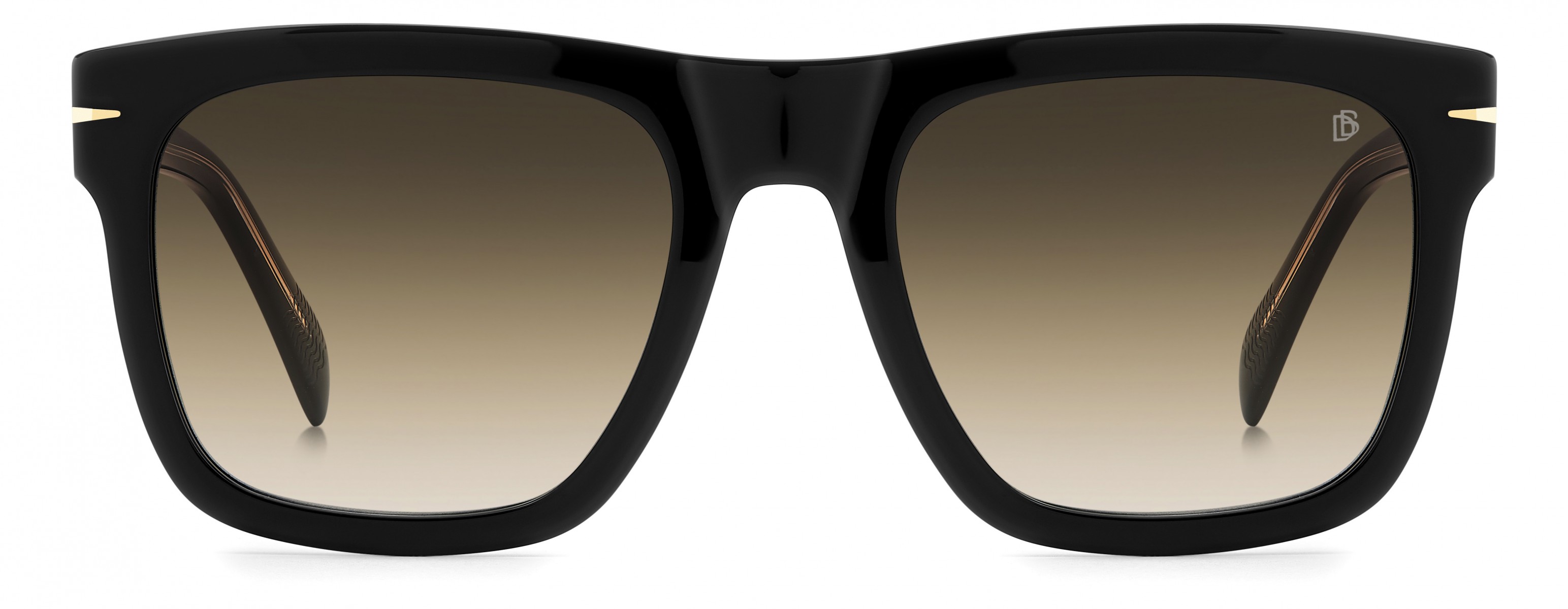 Davıd Beckham Erkek Kemik Güneş Gözlüğü Siyah Çerçeve Kahverengi Cam