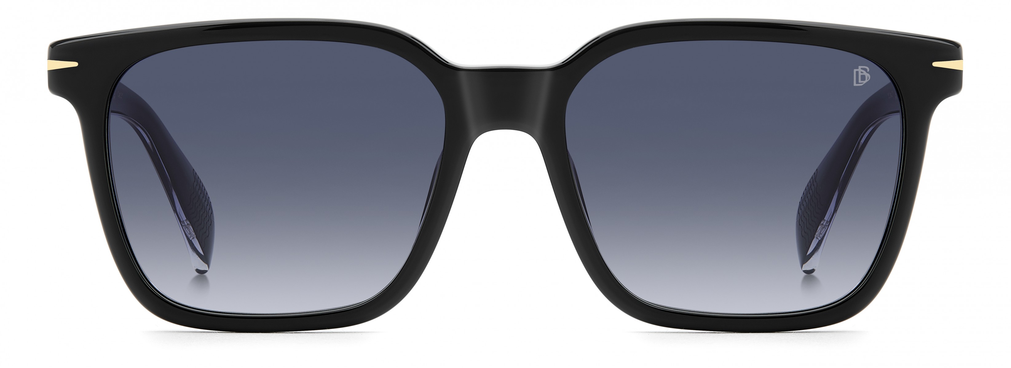 Davıd Beckham Erkek Kemik Güneş Gözlüğü Siyah Çerçeve Mavi Degrade Cam