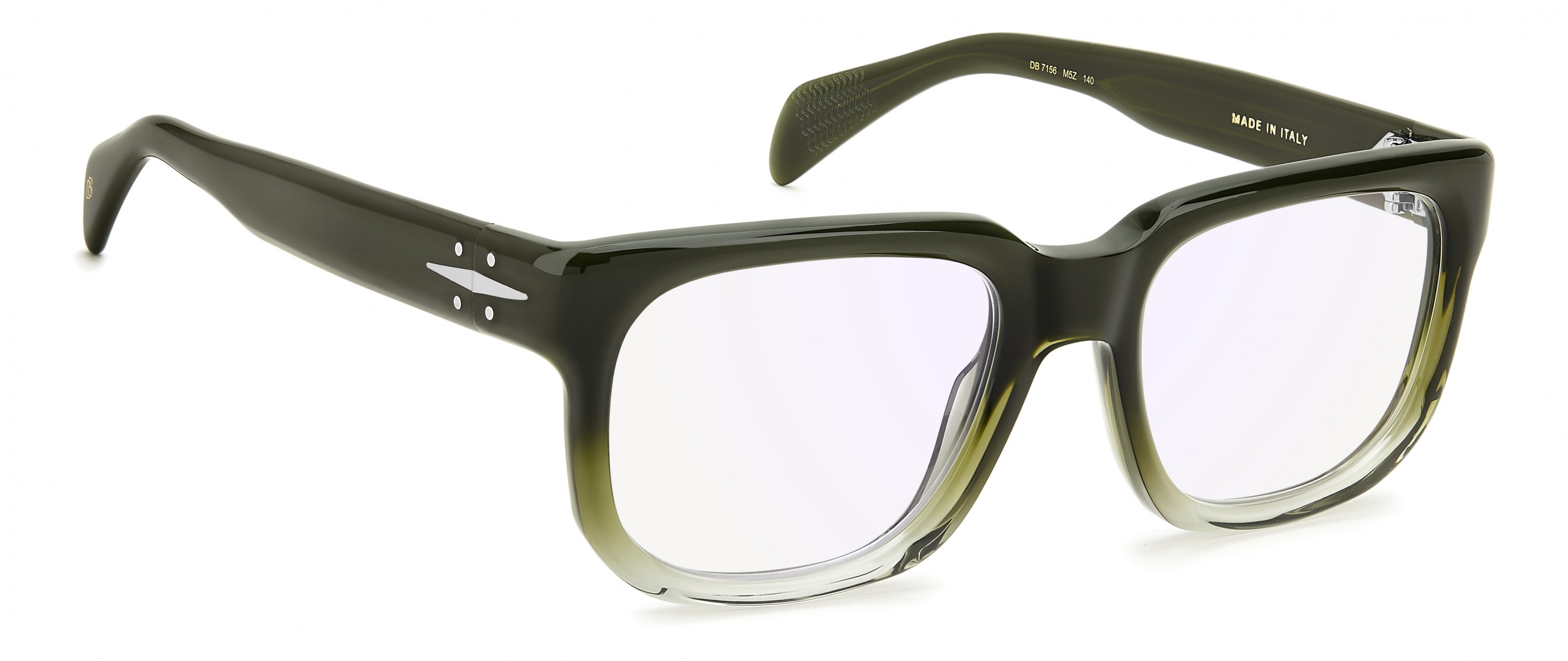 Davıd Beckham Erkek Kemik Optık Yeşil Çerçeve Mavi Aynalı