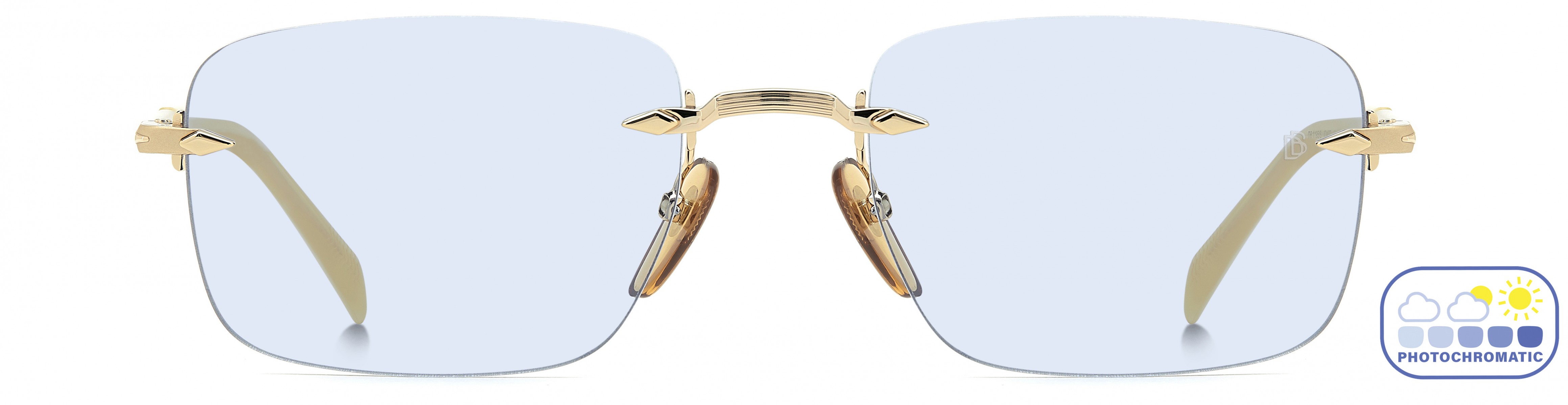 Davıd Beckham Erkek Metal Güneş Gözlüğü Altın Çerçeve Fotokromik Cam