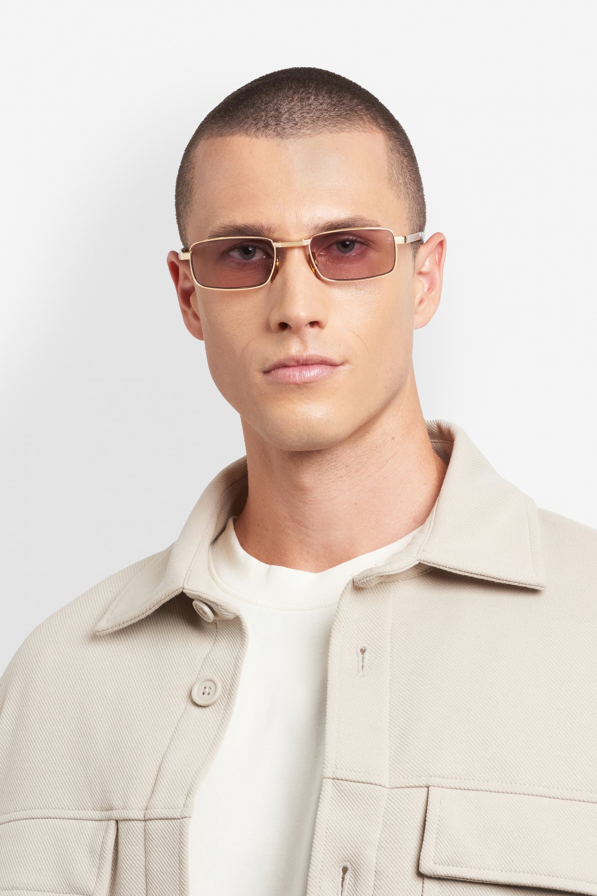 Davıd Beckham Erkek Metal Güneş Gözlüğü Altın Çerçeve Fotokromik Cam