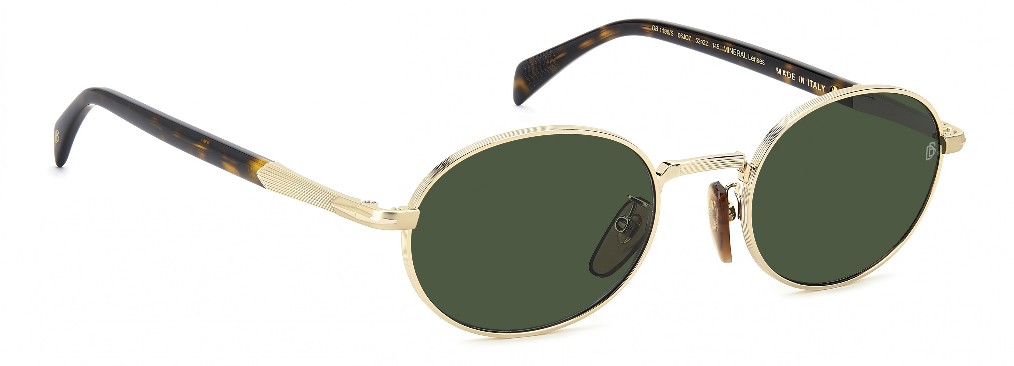 Davıd Beckham Erkek Metal Güneş Gözlüğü Altın Çerçeve Yeşil Cam