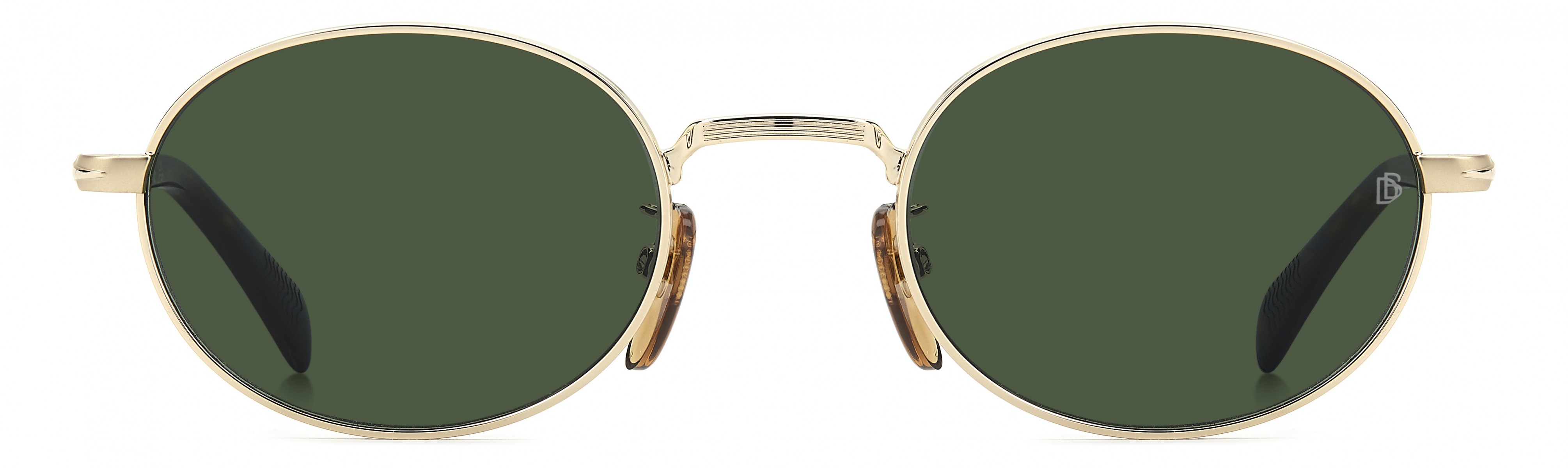 Davıd Beckham Erkek Metal Güneş Gözlüğü Altın Çerçeve Yeşil Cam